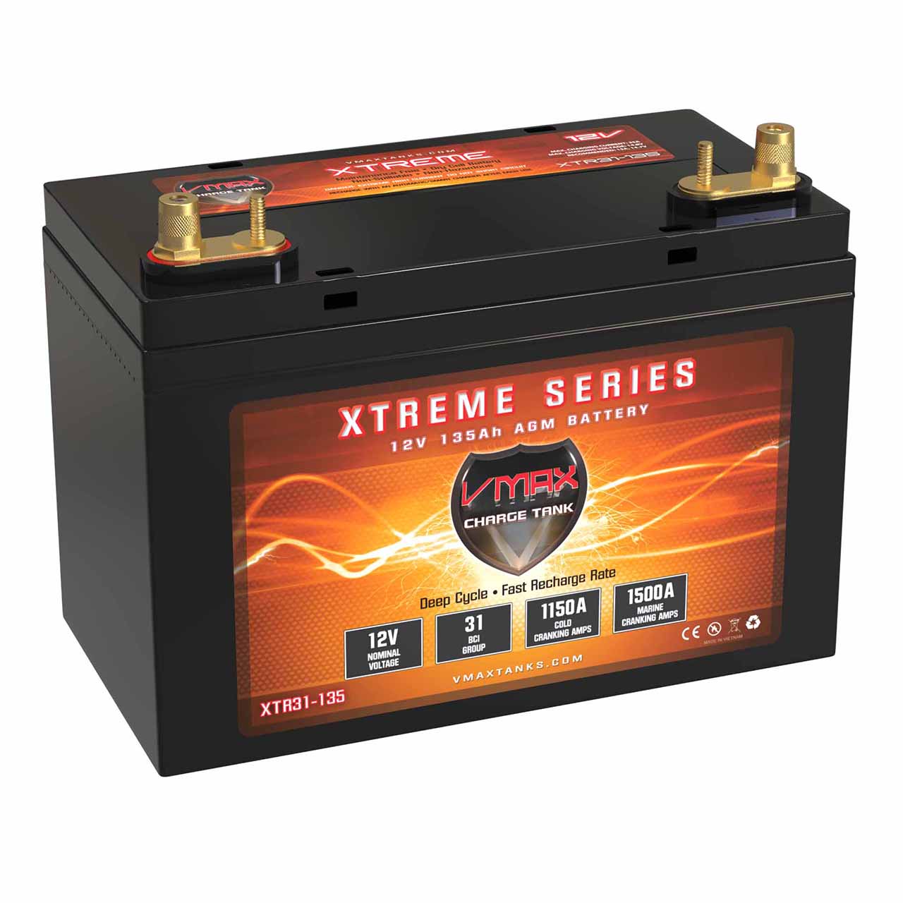 VMAX 12V 135Ah AGM Deep Cycle Marine Battery Questions & Answers
