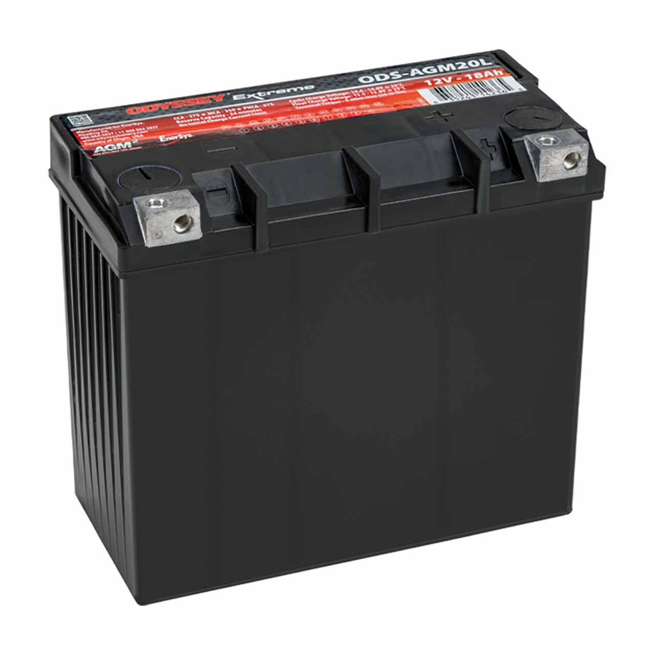 What are the dimensions of a 20HL-BS Powersport battery?