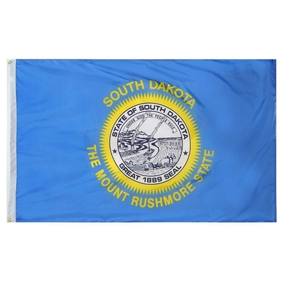 South Dakota State Flag 3' x 5' Nylon | Outdoor/Indoor Flag with Header & Brass Grommets Questions & Answers