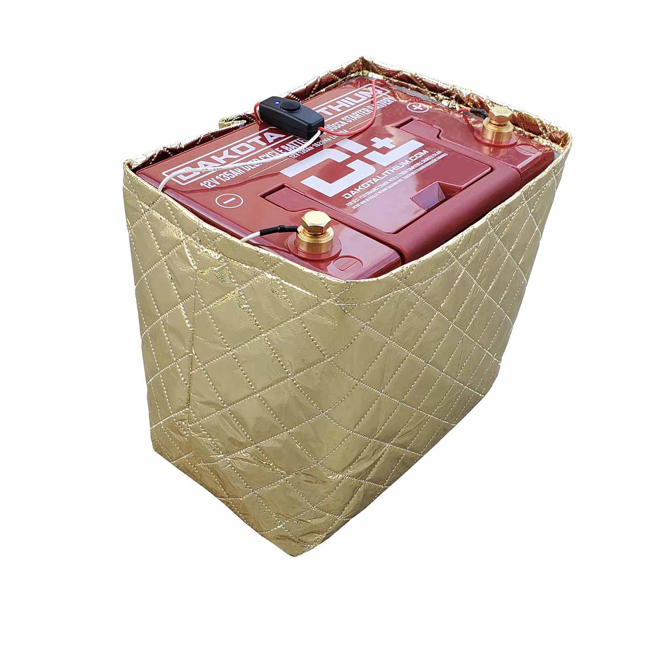 What is the cost of a battery warmer for custom battery sizes?