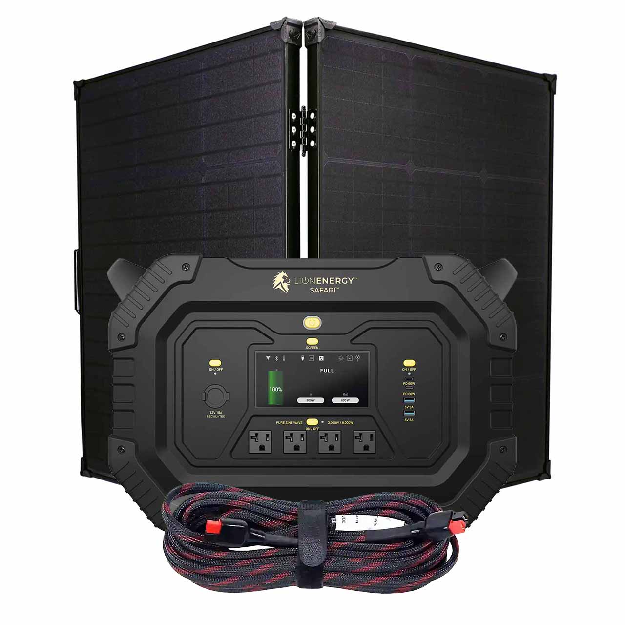 What type of battery do solar generators use?