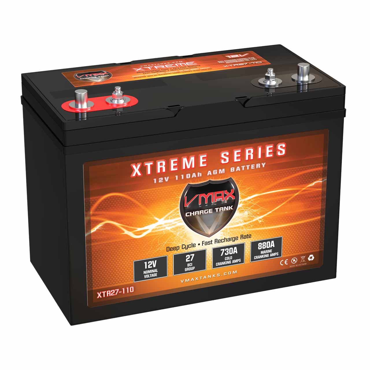 VMAX XTR27-110 12V 110Ah AGM Dual Purpose Battery Questions & Answers