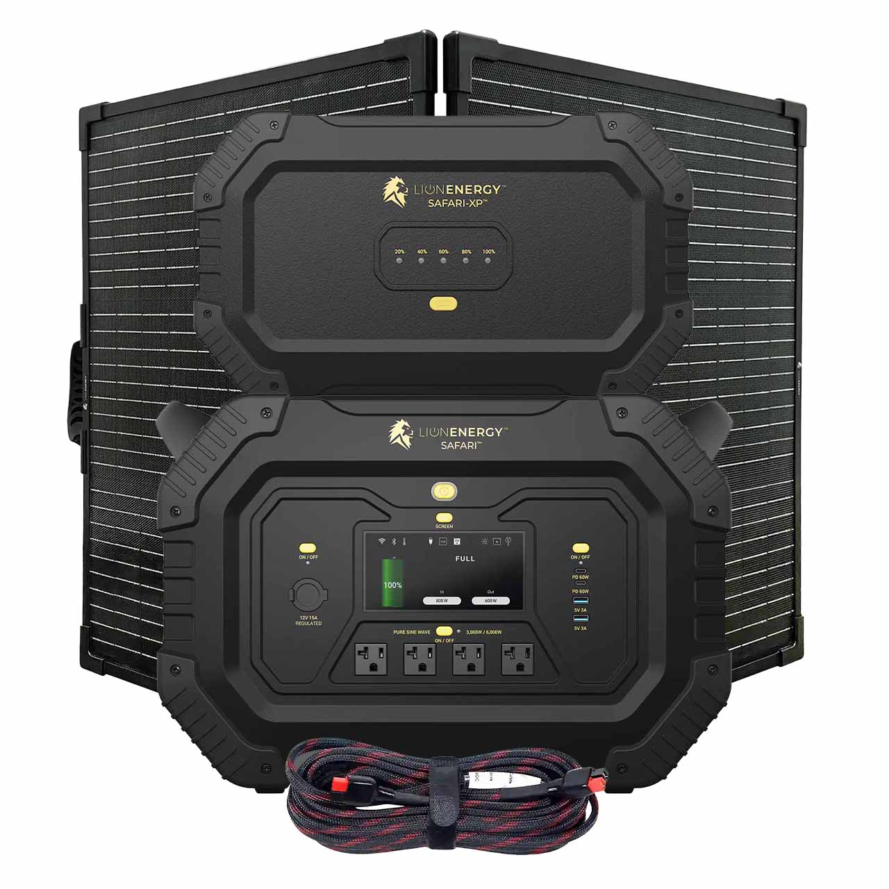 What type of battery do solar generators use?